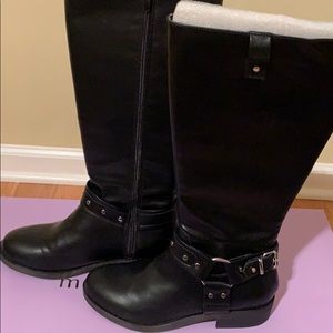 - Madden Girl Faux Leather Studded Riding Boots